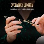 Luxury Black Rollerball Pen with Gold Plating