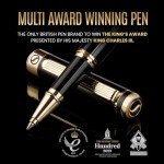 Luxury Black Rollerball Pen with Gold Plating