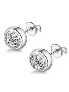 Moissanite Stud Earrings - 1-2 Carat, 18K Gold Plated