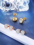 Moissanite Stud Earrings - 1-2 Carat, 18K Gold Plated
