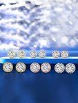 Moissanite Stud Earrings - 1-2 Carat, 18K Gold Plated