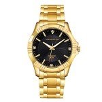 Gold Stainless Steel Men's Casual Quartz Watch