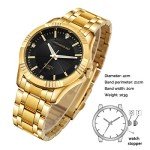 Gold Stainless Steel Men's Casual Quartz Watch