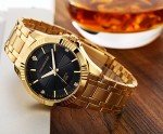 Gold Stainless Steel Men's Casual Quartz Watch