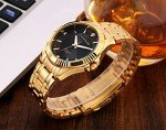 Gold Stainless Steel Men's Casual Quartz Watch