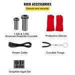 Gold Melting Furnace with Graphite Crucibles & Mold