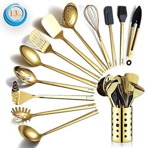 Berglander 13-Piece Gold-Plated Kitchen Utensils Set