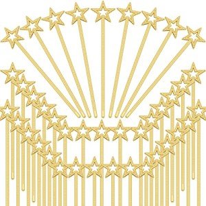100 Pcs Gold Star Wand Fairy Accessories Set