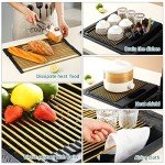 Gold Over Sink Dish Drying Rack with Basket