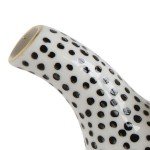 White Stoneware Teapot with Gold Accents