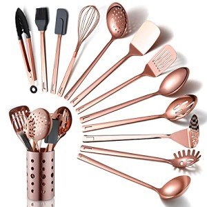 Titanium Rose Gold Copper Kitchen Utensils Set