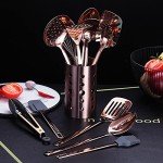 Titanium Rose Gold Copper Kitchen Utensils Set