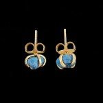 Turquoise Gold Stud Earrings for Women