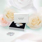 Electroplating 3 Stone Engagement Ring Set - Size 7