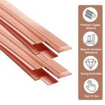 HWYEE Copper Flat Bar 1/4" x 1" - 12" Long