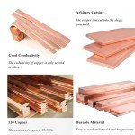 HWYEE Copper Flat Bar 1/4" x 1" - 12" Long