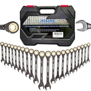 22-Piece Ratchet Wrench Set with Organizer Box