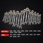 22-Piece Ratchet Wrench Set with Organizer Box