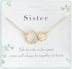 Sterling Silver Interlocking Circle Necklace for Sisters
