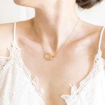 Sterling Silver Interlocking Circle Necklace for Sisters