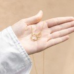 Sterling Silver Interlocking Circle Necklace for Sisters