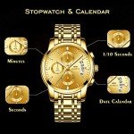 Gold Plating Men's Analog Quartz Multi-Function Watch