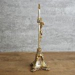 Gold Plated Standing Crucifix for Altar Decor