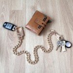 Heavy-Duty Wallet Chain with Locking Carabiner - Gold