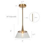 Gold Leaf Pendant Light for Kitchen Island