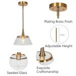 Gold Leaf Pendant Light for Kitchen Island