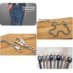 Heavy-Duty Wallet Chain with Locking Carabiner - Gold