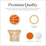 Gold Electroplating Basketball Stud Earrings Set