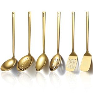 6-Piece Gold Titanium Plated Kitchen Utensil Set