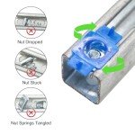 Abeicy 3/8"-16 Twist Tab Strut Channel Nuts - 100 Pack