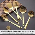 6-Piece Gold Titanium Plated Kitchen Utensil Set