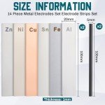 14-Piece Electroplating Metal Electrodes Set