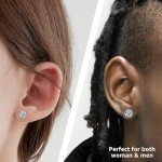 Moissanite Stud Earrings in 18K White Gold