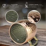 Copper Moscow Mule Mugs Set - 4 Large Cups