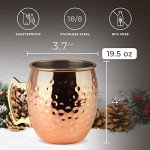 Copper Moscow Mule Mugs Set - 4 Large Cups