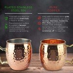 Copper Moscow Mule Mugs Set - 4 Large Cups