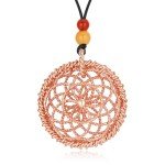 144MHz Copper Flower of Life Pendant Necklace