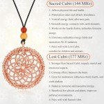 144MHz Copper Flower of Life Pendant Necklace