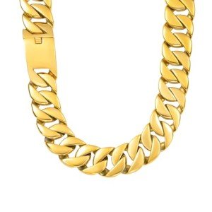 Gold Electroplated 32mm Chunky Chain Necklace