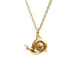 Snail Pendant Necklace - 14k Gold Plated