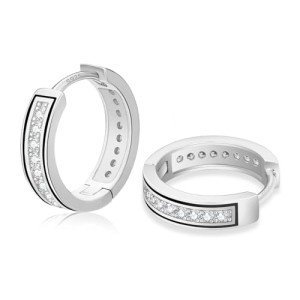 Men's S925 Silver Gold Plated Hoop Earrings