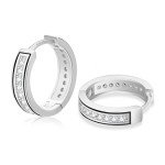 Men's S925 Silver Gold Plated Hoop Earrings