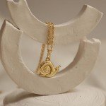 Snail Pendant Necklace - 14k Gold Plated