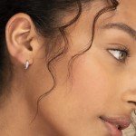 Men's S925 Silver Gold Plated Hoop Earrings