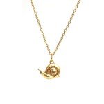 Snail Pendant Necklace - 14k Gold Plated