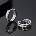 Men's S925 Silver Gold Plated Hoop Earrings